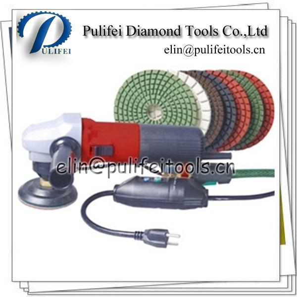 Power Tool Machine of Hand Hold Water Grinder, Wet Angle Grinder for Wet Dry Use Polishing Pad, Small Diamond Disc