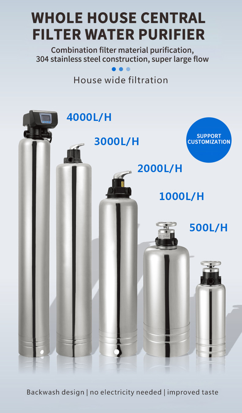 Factory Price 1500L UF Water Purifier Wall Mounted 304 Stainless Steel Water Filter Housing Home Central Water Purifier