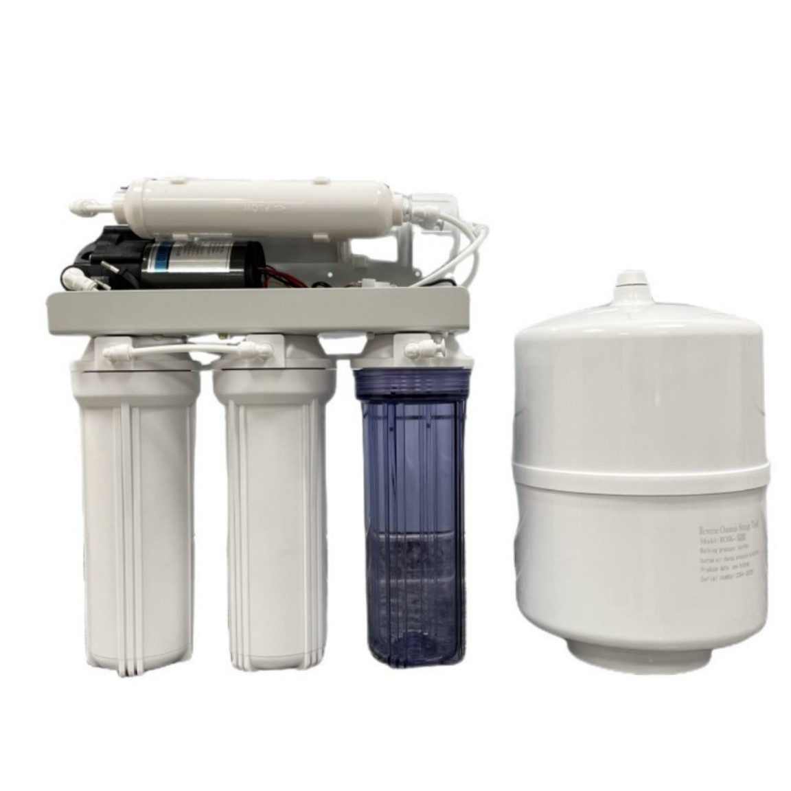 CE RoHs Certified 50GPD/75GPD/100GPD 6 stage White Reverse Osmosis System with PH+ Alkaline Remineralization