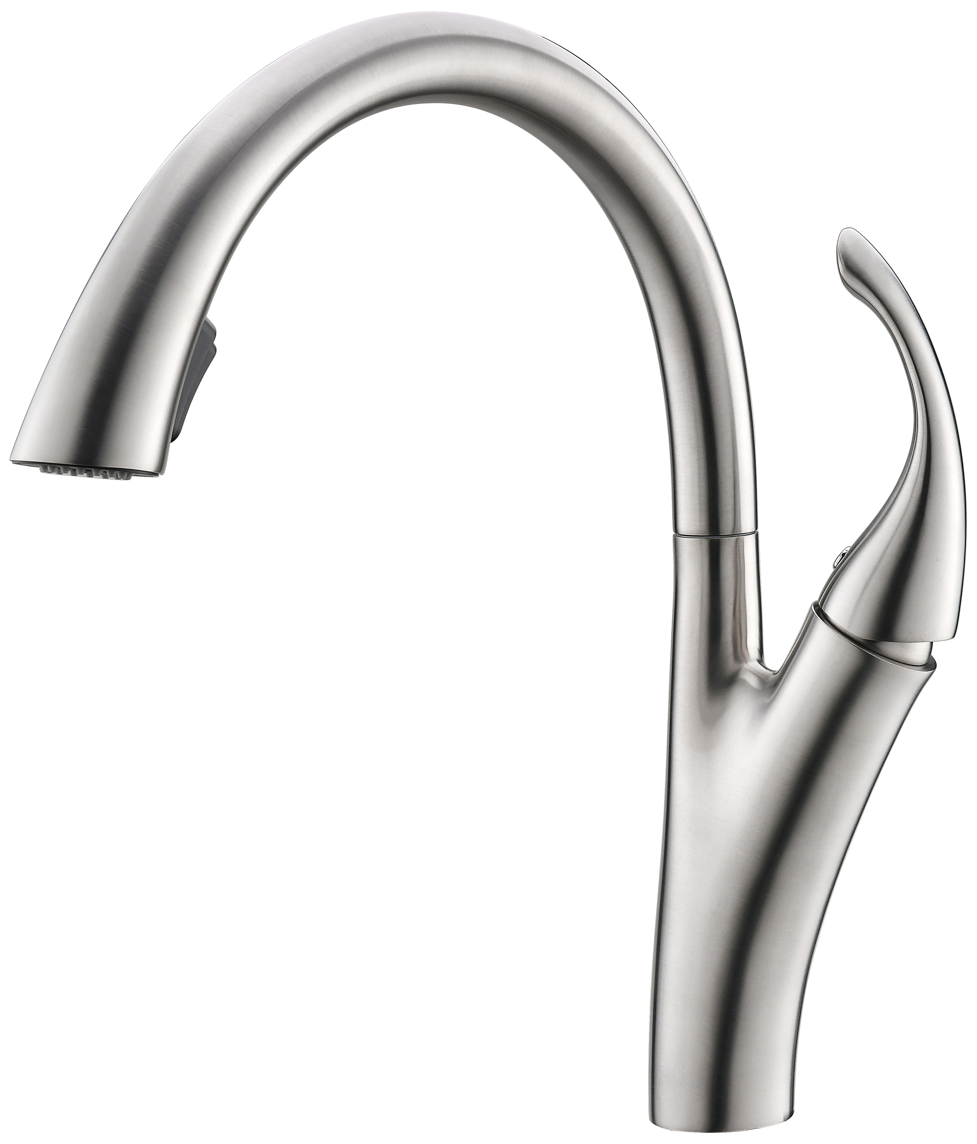 Professional Concealed Pullout Spray Water Sink Faucet Brushed Nickel Kitchen Mixer With High Quality