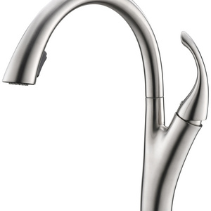 Professional Concealed Pullout Spray Water Sink Faucet Brushed Nickel Kitchen Mixer With High Quality