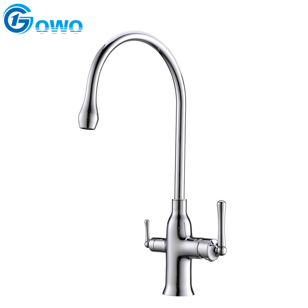 drink pure water two out let brass healthy material dual handle 3 way kitchen faucet filter tap