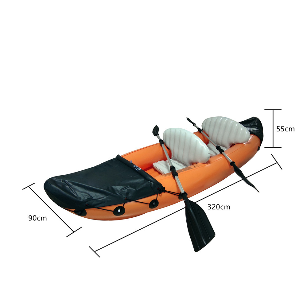 sport kayak 2 person  Set Fishing Kayak Inflatable fishing canoe Rowing Boat for 2 person Inflatable Kayak