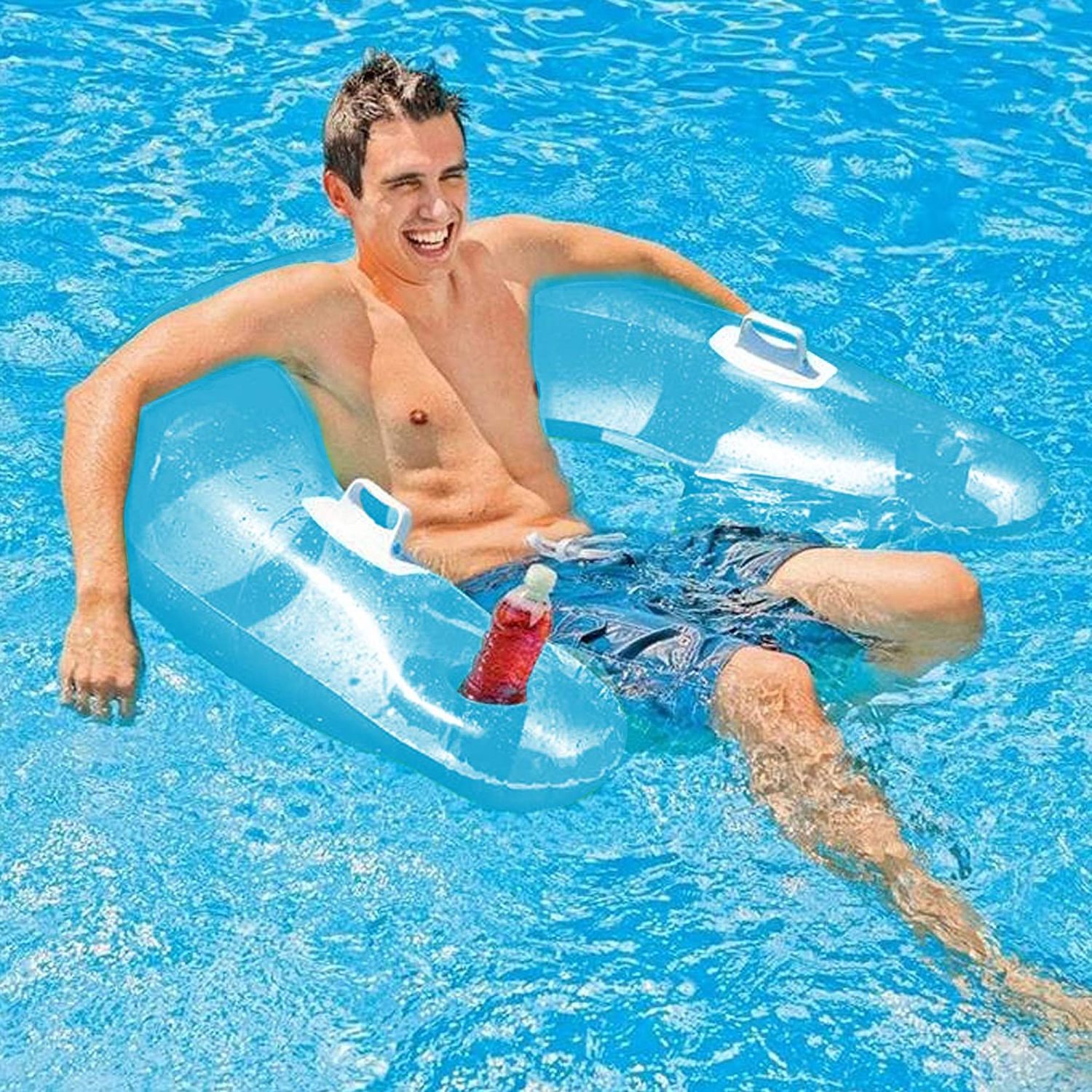 Inflatable  Sit N Float U Seat Floating Chair Lounger Adult Pool Float Tube for Pool Lake River Beach