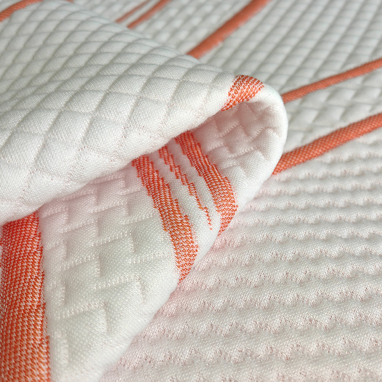 New design double-sided jacquard mattress fabric 100% polyester anti shrink knitted bedding fabric