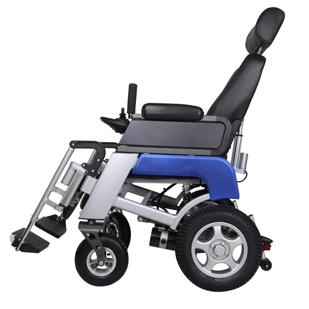 Easy operating stair climbing power wheelchair stand up