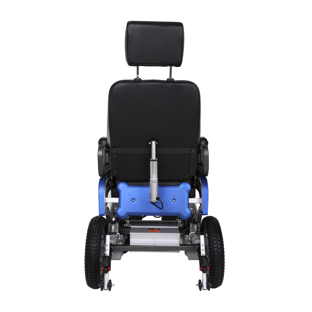 Easy operating stair climbing power wheelchair stand up