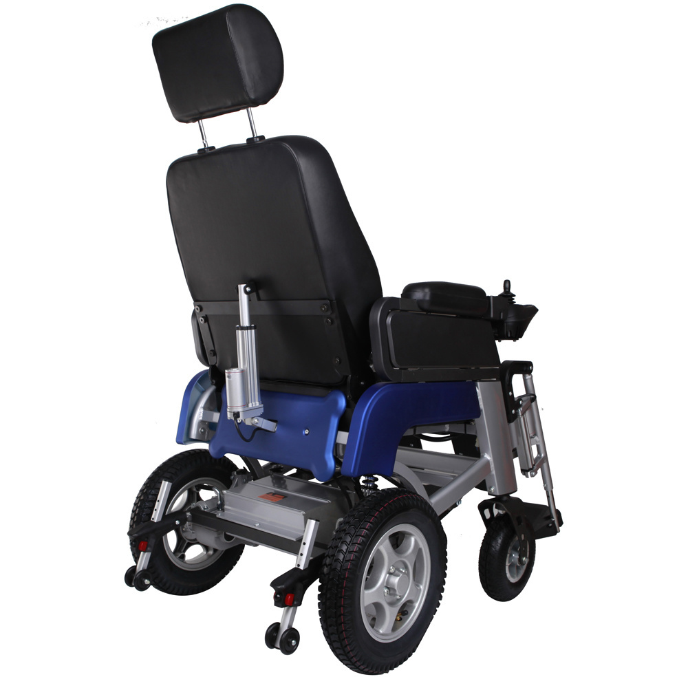 Easy operating stair climbing power wheelchair stand up