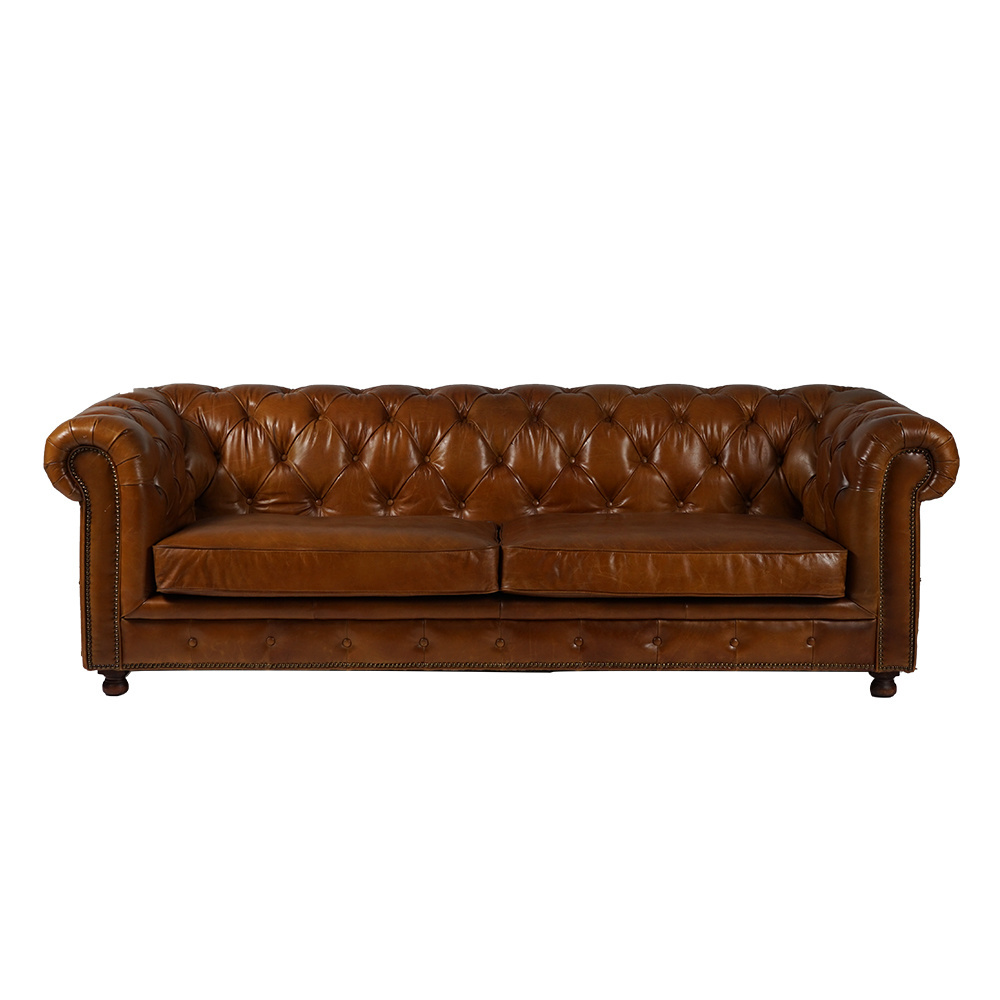 vintage furniture genuine leather sofa antique furniture chesterfield tufted sofas living room furniture sofa set