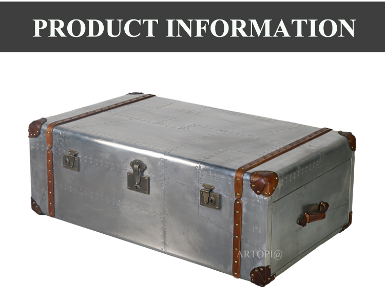 Factory supply high capacity storage trunk bins aluminum storage boxes