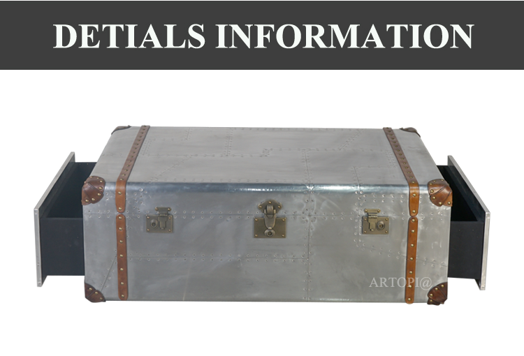 Factory supply high capacity storage trunk bins aluminum storage boxes