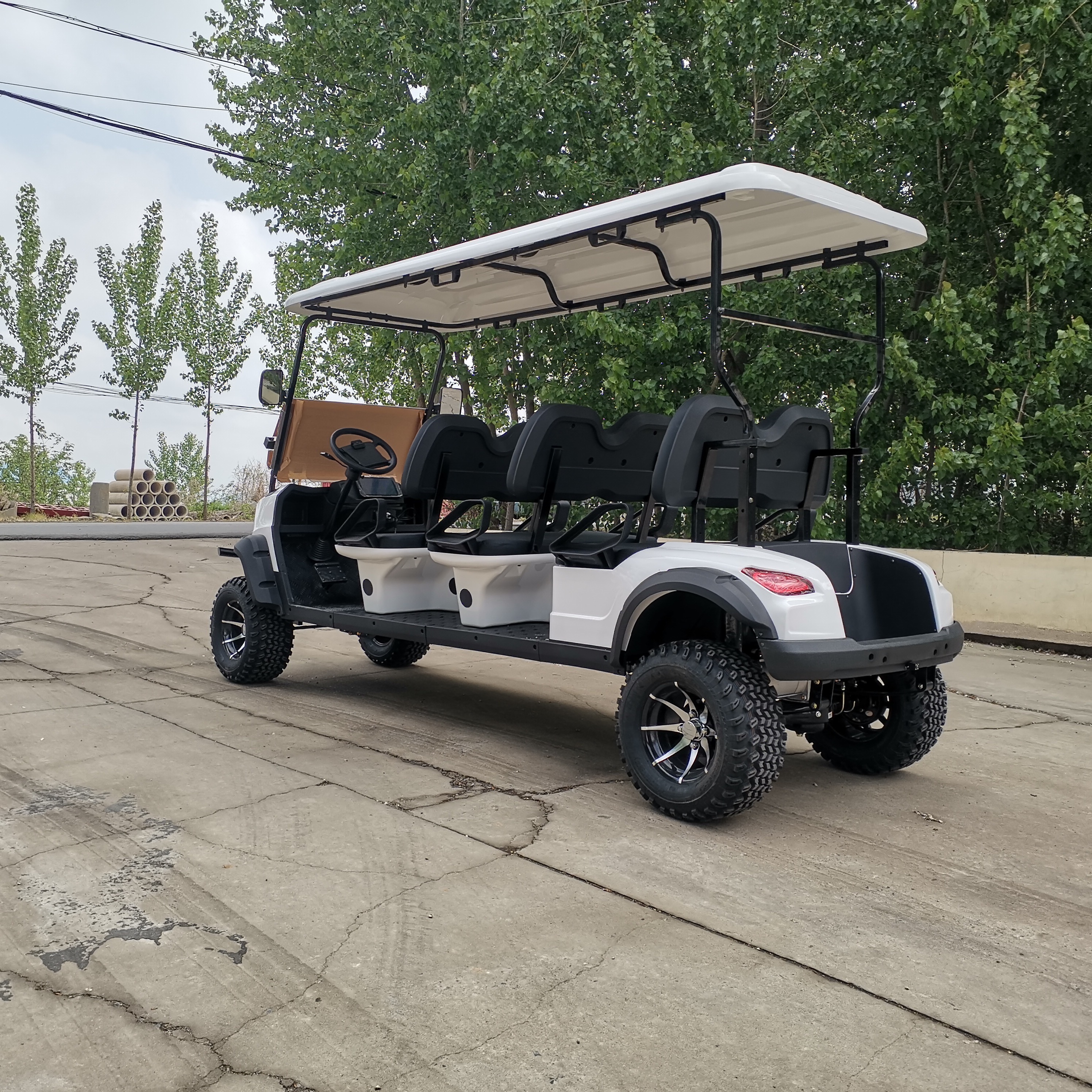 Free Shipping Club golf cart Lifted 4+2 Passenger Golf Cart with seats Outdoor 4+2 seat AC 48V Golf Cart