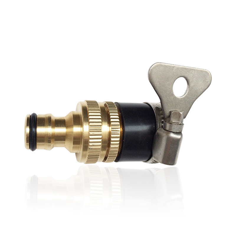 Wholesale Brass Universal Faucet Adapter Garden Hose Quick Connector Watering Tube Joint Tap Faucet Adapter Water Pipe Fittings