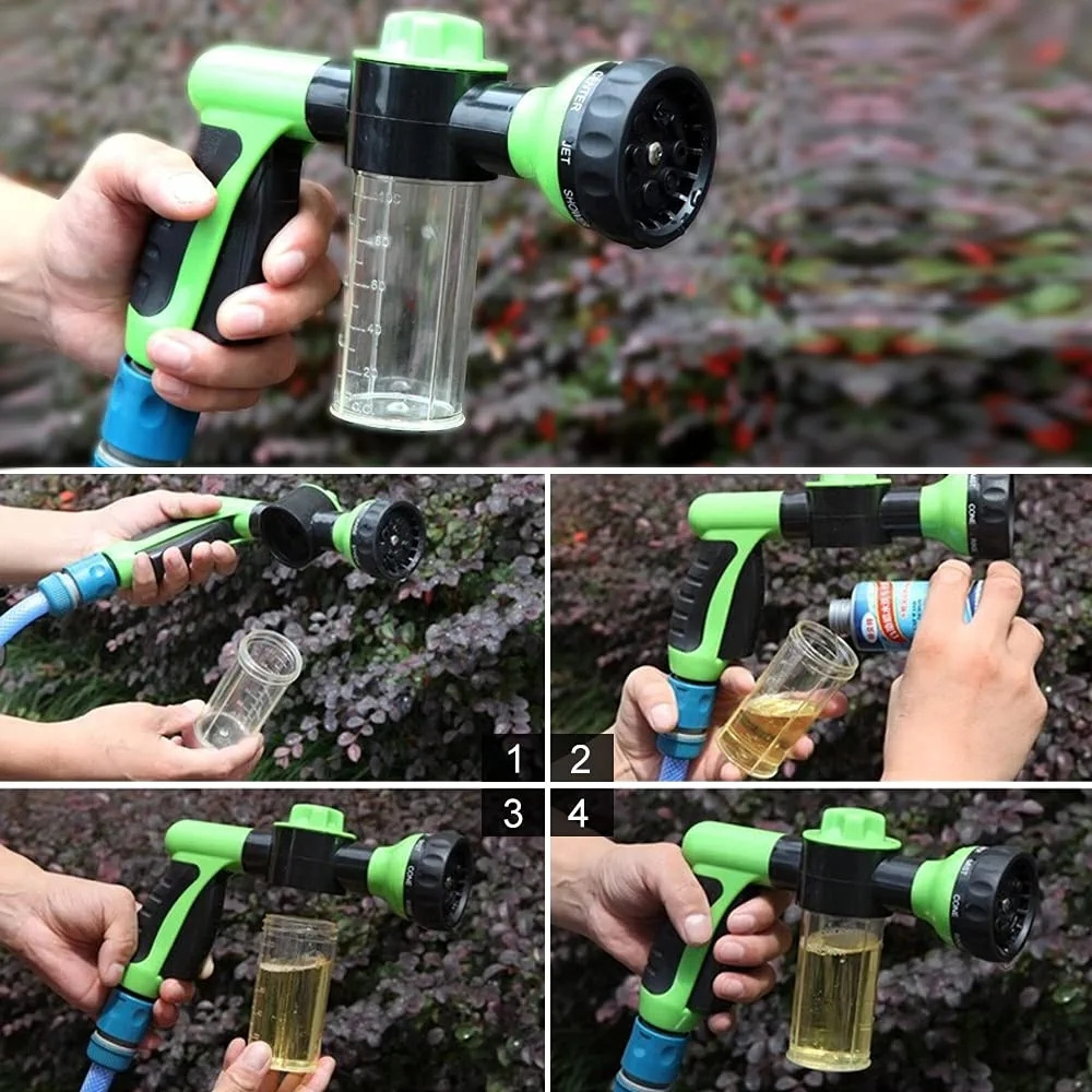 Garden Hose Foam Water Gun Soap Dispenser Nozzle Car Wash Foam Sprayer Nozzle Spray Gun Soap Bottles with Foam Sprayer Car Wash