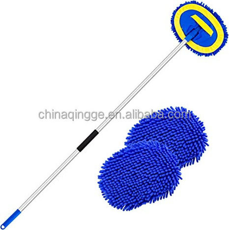 Factory Microfiber Car Wash Brushes Mop Kit Mitt with Long Handle Car washing Cleaning Brush Kit Supplies Car Washing Mop Kit