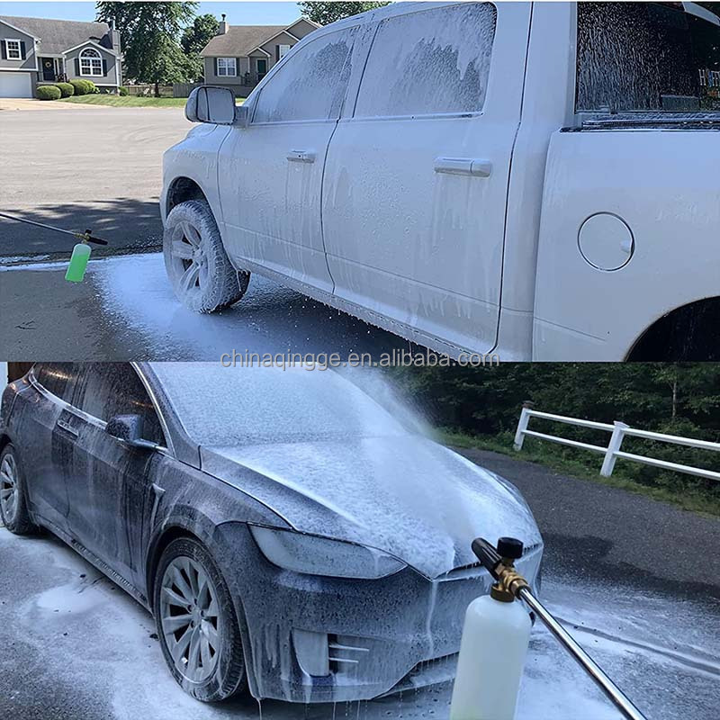 Factory Adjustable Foam Cannon with Nozzle Tips Connector Cleaning Car Wash Soap Snow Foam Lance Pressure Washer Gun Foam Cannon