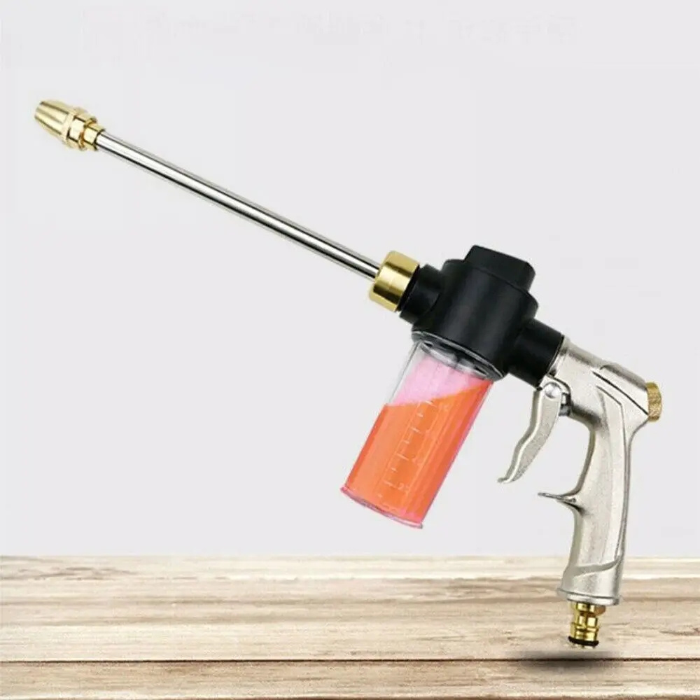 Metal Car Wash High Pressure Water Gun Foam Sprayer Nozzle Garden Hose Nozzle Jet Car Wash Cleaning High Pressure Water Gun