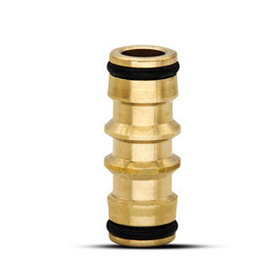 Factory Solid Brass Double Male Garden Hose Connector Extender Water Hose Pipe Tube Fittings Repair Joint Garden Hose Connector