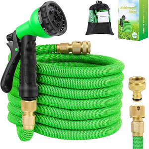 Expandable Flexible Garden Hose Nozzle Brass Garden Hose Connector Fittings Garden Magic Hose Pipe Expandable Water Spray Gun