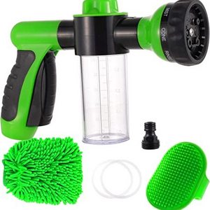 High Pressure Garden Hose Nozzle Sprayer with Soap Dispenser Water Gun Snow Foaming Car Washer for Lawn Garden Hose Nozzle