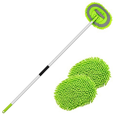 Factory Microfiber Car Wash Brushes Mop Kit Mitt with Long Handle Car washing Cleaning Brush Kit Supplies Car Washing Mop Kit