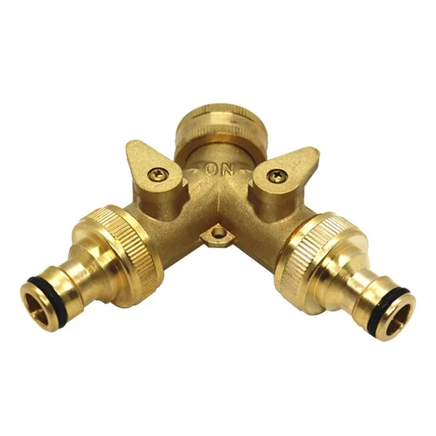 Garden Hose Splitters 2 Way Solid Brass Joint 3/4