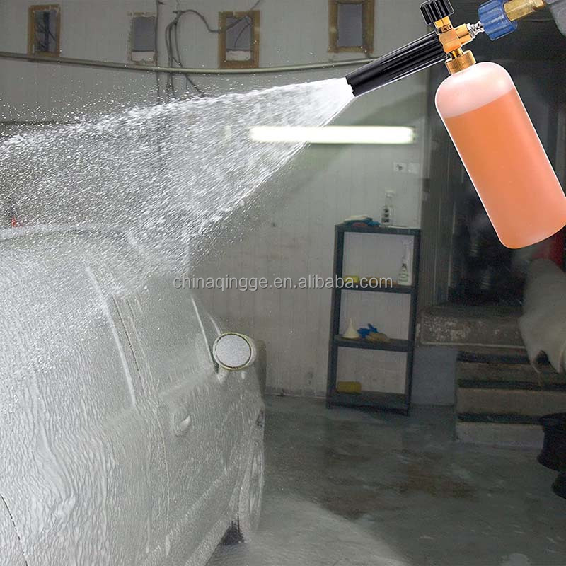 Factory Adjustable Foam Cannon with Nozzle Tips Connector Cleaning Car Wash Soap Snow Foam Lance Pressure Washer Gun Foam Cannon