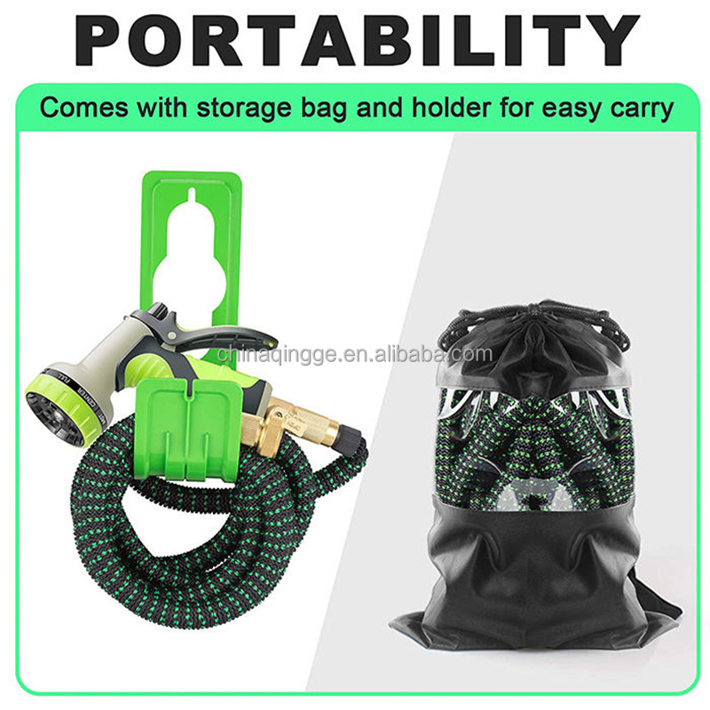 Wholesale 100ft Flexible Expandable Garden Water Hose Nozzle Spray Gun Durable Magic Expandable Garden Hose Pipe for Irrigation