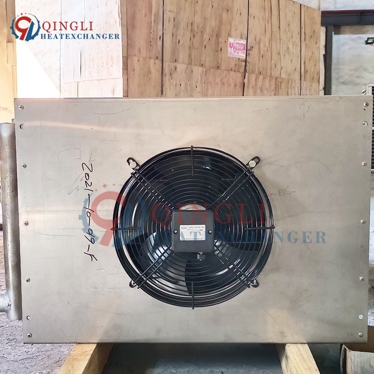 Air to Water Fin Type Heat Exchanger with Fan Copper Water Chilled Coil