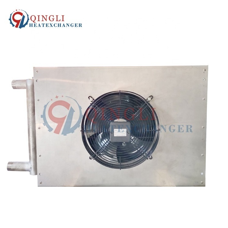 Air to Water Fin Type Heat Exchanger with Fan Copper Water Chilled Coil