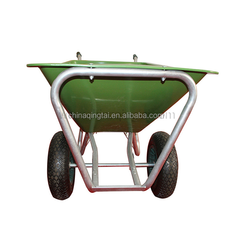 160L hot dip galvannised plastic tray wheelbarrow