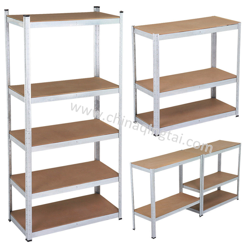 Heavy duty metal 5 tier adjustable steel shelving storage rack shelves