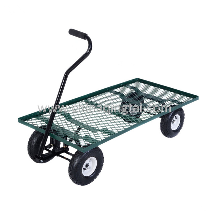 Good quality steel mesh garden cart used garden wagon cart