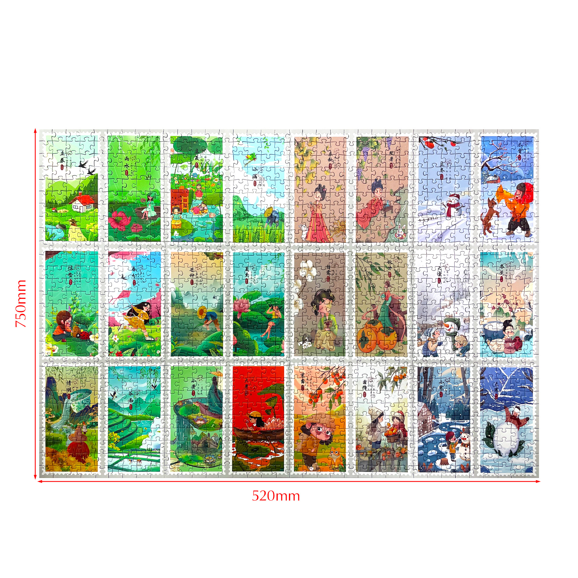 Advent Calendar 2024 Adult and Kids Christmas Jigsaw Puzzles 24 Boxes