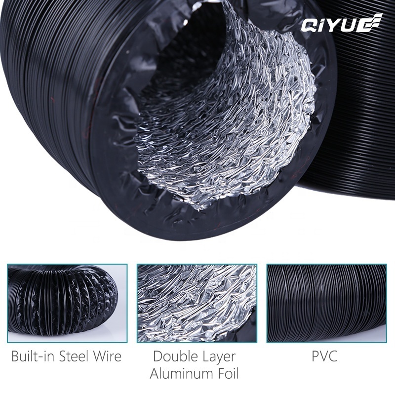 Top Quality Various Sizes PVC Aluminum Foil Flexible Duct Hose for HVAC Ventilation