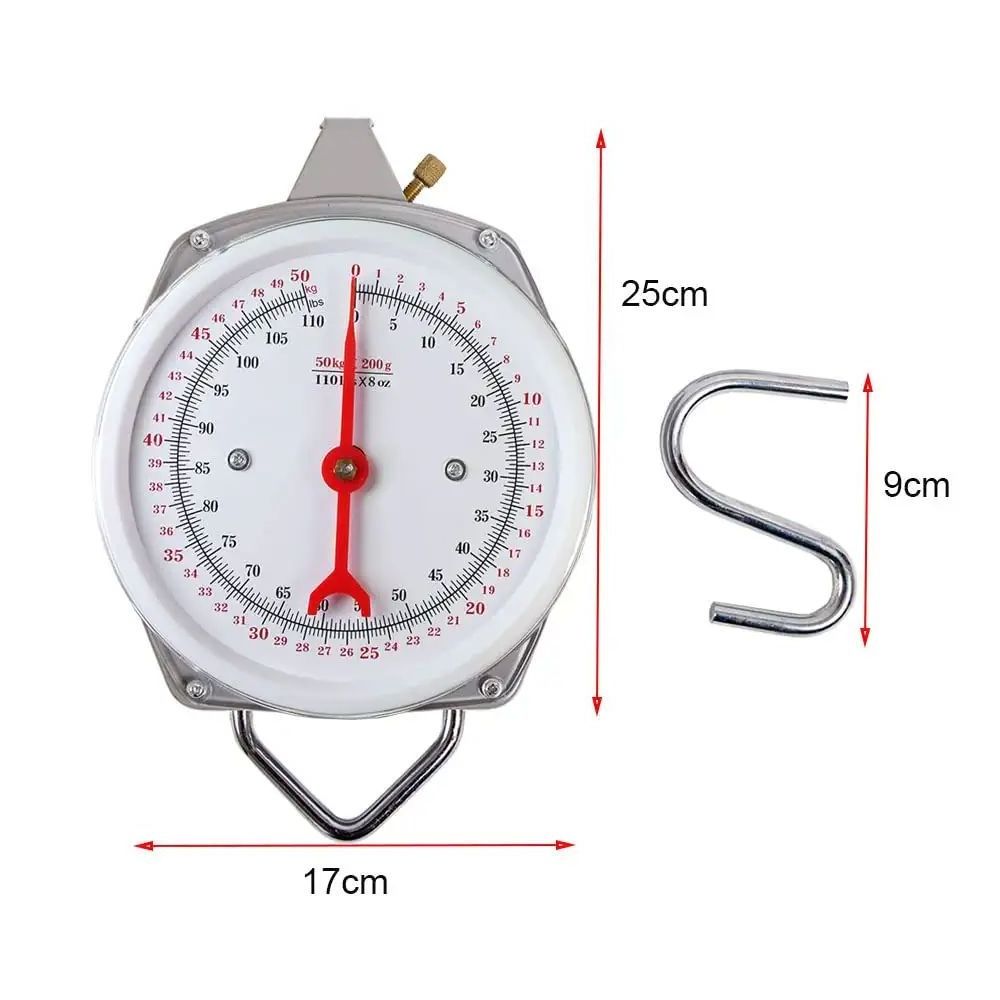 50 kg 100 kg 200 kg 250 kg Manual Hanging Scale Weighing Fish Hook Scale