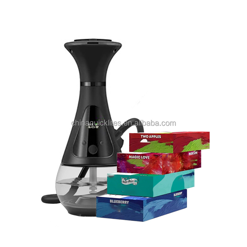 custom ookaeing hookah with empty shisha flavor ceramic pod which you fill flavor again for electronic hookah shisha