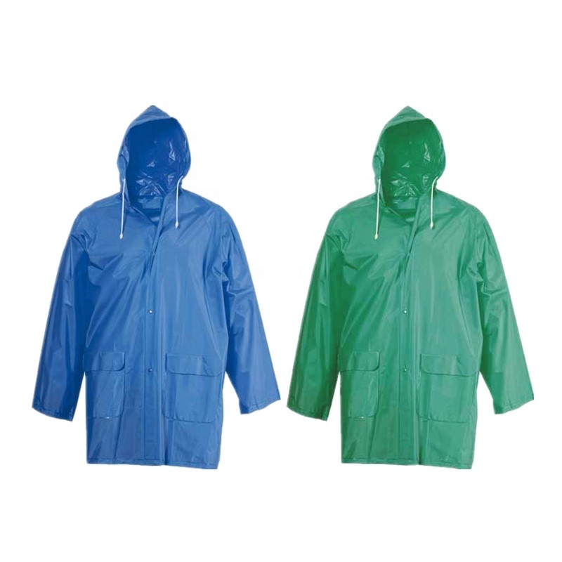 waterproof adult plastic red rain jacket