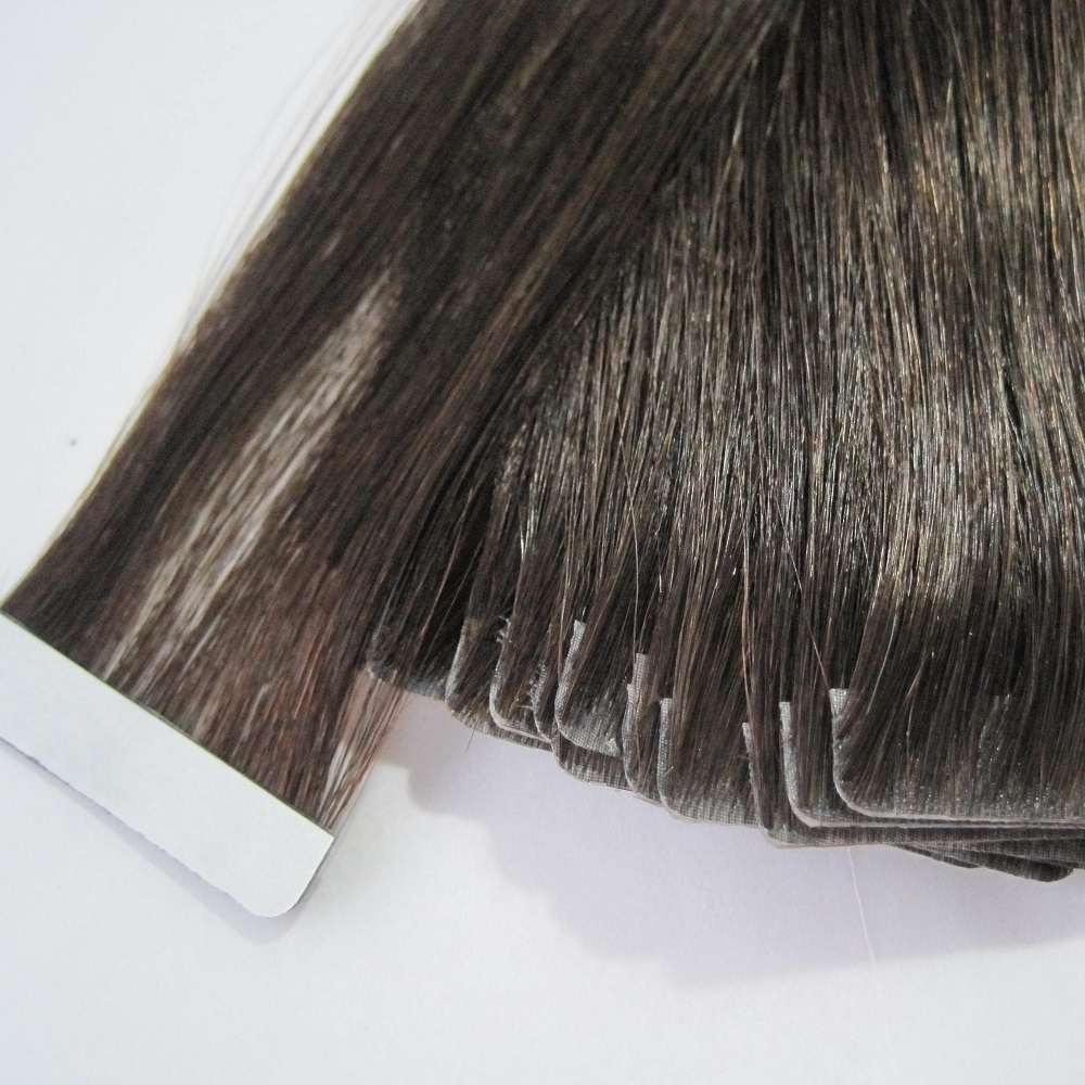 Double Drawn Injected Tape Hair Extensions Making Machine Invisible Skin Piano Color PU Weft