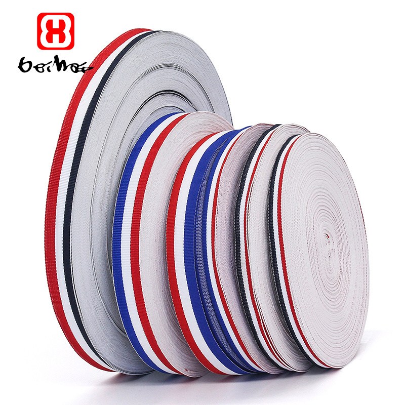 High Quality Wholesale Printing Craft Striped Ribbon Custom Grosgrain Printed Ribbon  For Craft Gifts Holiday Decoration