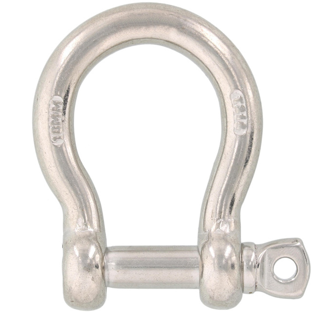 stainless steel small bow shackle 1/4 inch 1 inch 5/16 inch shackles marinated hardware