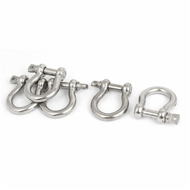 stainless steel small bow shackle 1/4 inch 1 inch 5/16 inch shackles marinated hardware