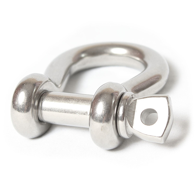 stainless steel small bow shackle 1/4 inch 1 inch 5/16 inch shackles marinated hardware