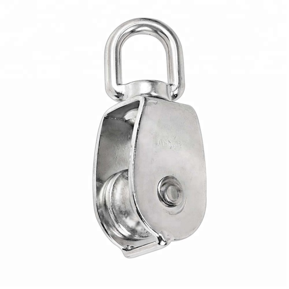 Stainless Steel Single  Pulley With Eye End Rigging Hardware Swivel Block