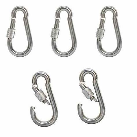 Stainless steel 304 Stretch Tent Hardware Snap Hook With eyelet and Screw