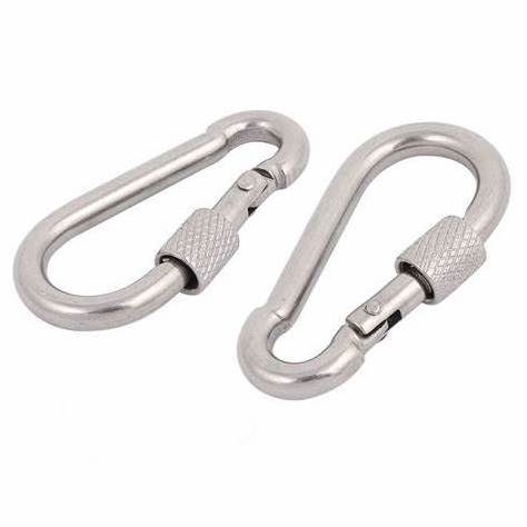 Carabiner Multi Tool Stainless Steel M5 Ringing Metal Hook Spring Snap Hook