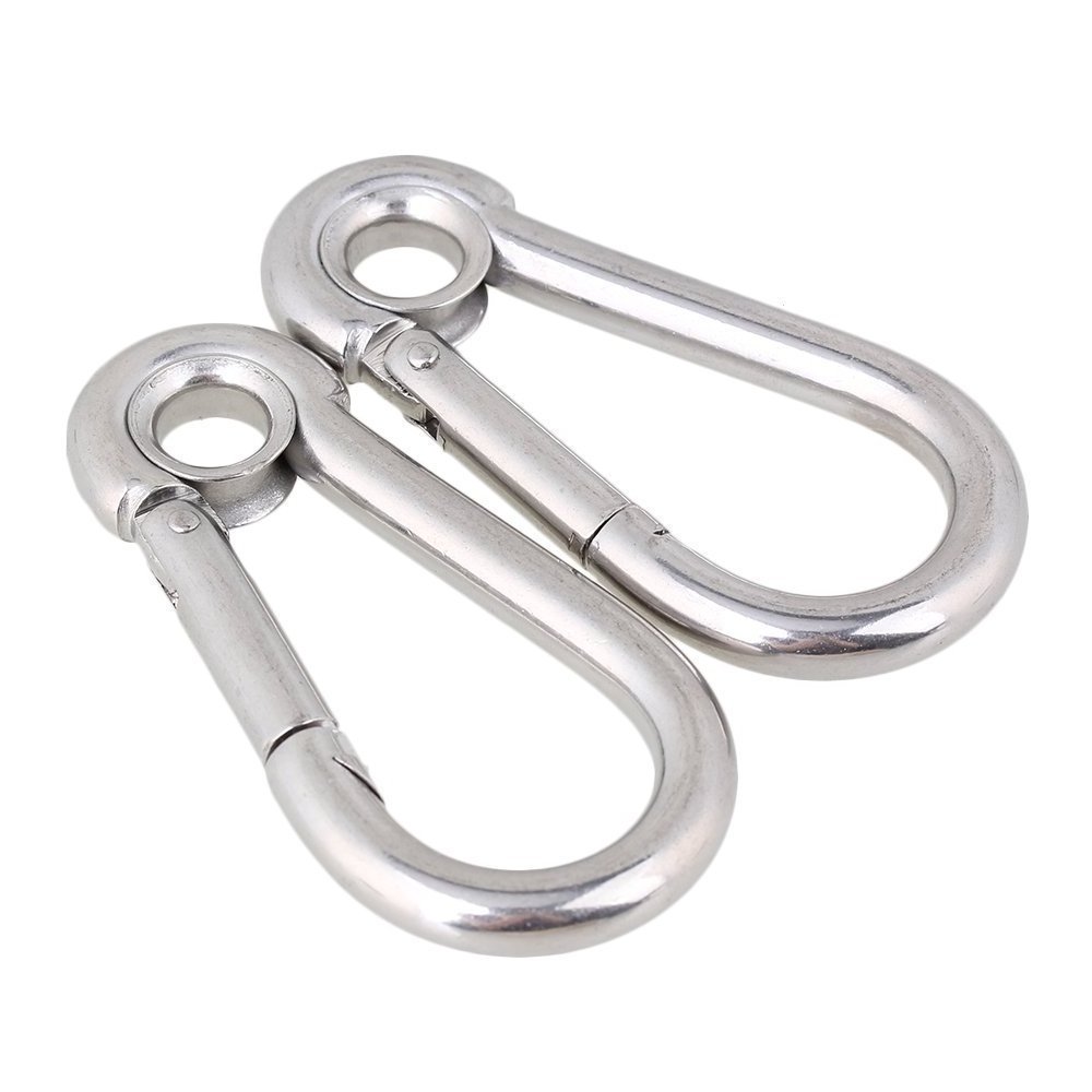 Carabiner Multi Tool Stainless Steel M5 Ringing Metal Hook Spring Snap Hook