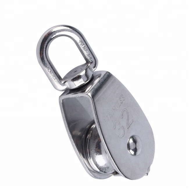 Stainless Steel Single  Pulley With Eye End Rigging Hardware Swivel Block