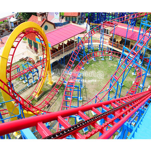 Unique Design Large overlapping roller coaster amusement park ride manufacturer thrill zip line roller coaster