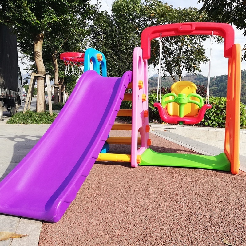 2023 Children's Indoor Plastic Slide-Thickened Toy Home Multi-function Children Combination Slide With Swing Set